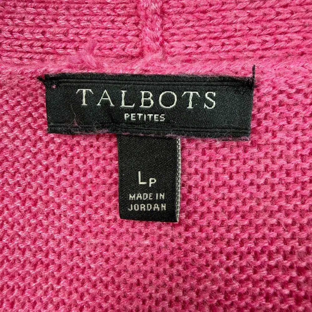 Talbots Lightweight Knit Sweater‎ Sz L Petite V Neck Coastal Prep Quiet Luxury